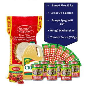 Kit Bon Bagay - Rice (9 mamit), oil, Spaghetti, Salmon and Tomato Sauce